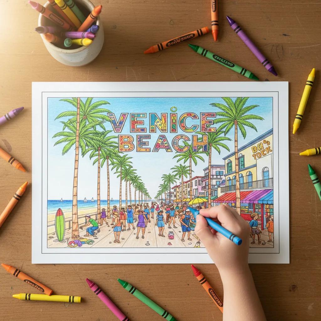 Venice Beach Adventures Coloring Book: Iconic Scenes for Kids Ages 5-9 - instagram story
