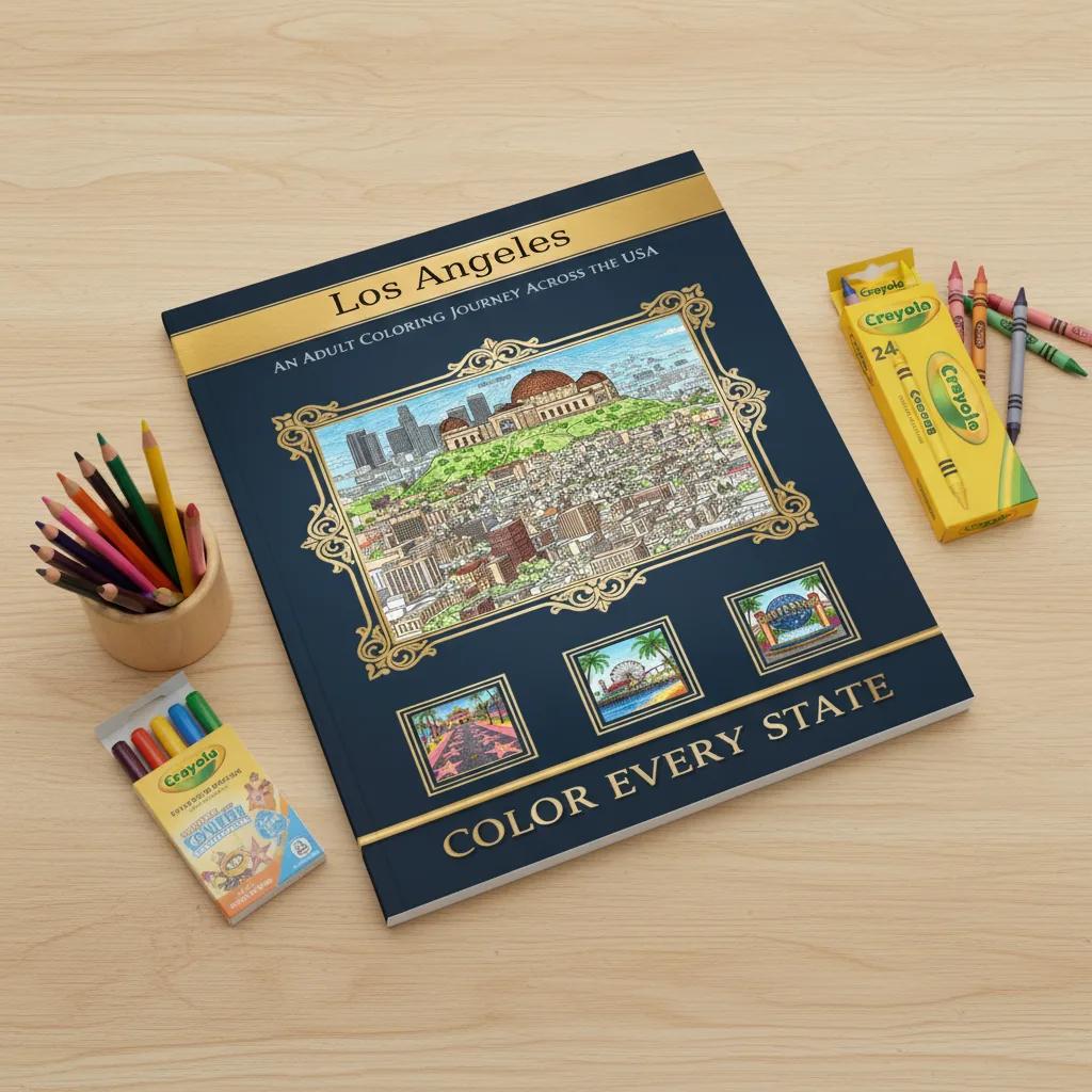 Los Angeles Dreamscapes: Premium Adult Coloring Book for Mindful Travel - product