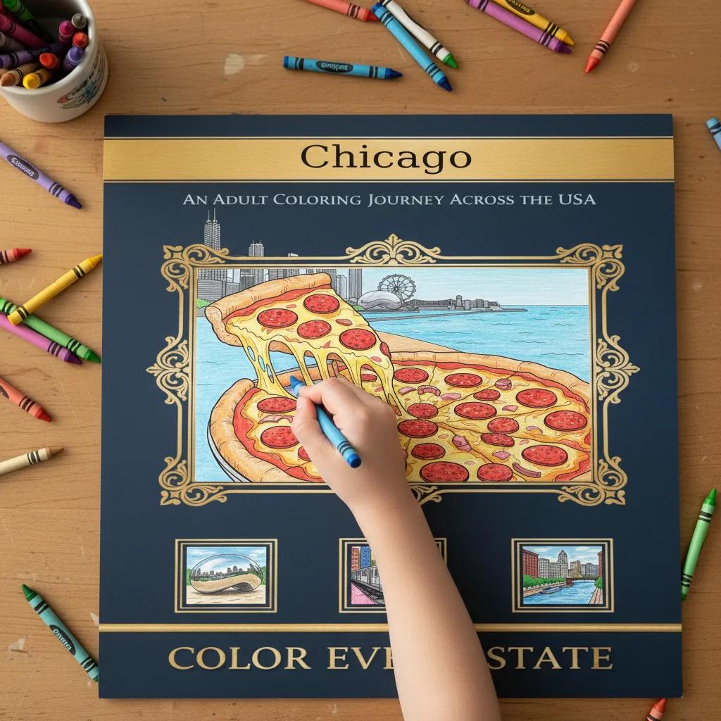 Chicago Landmarks & Architecture: Adult Coloring Book - instagram story