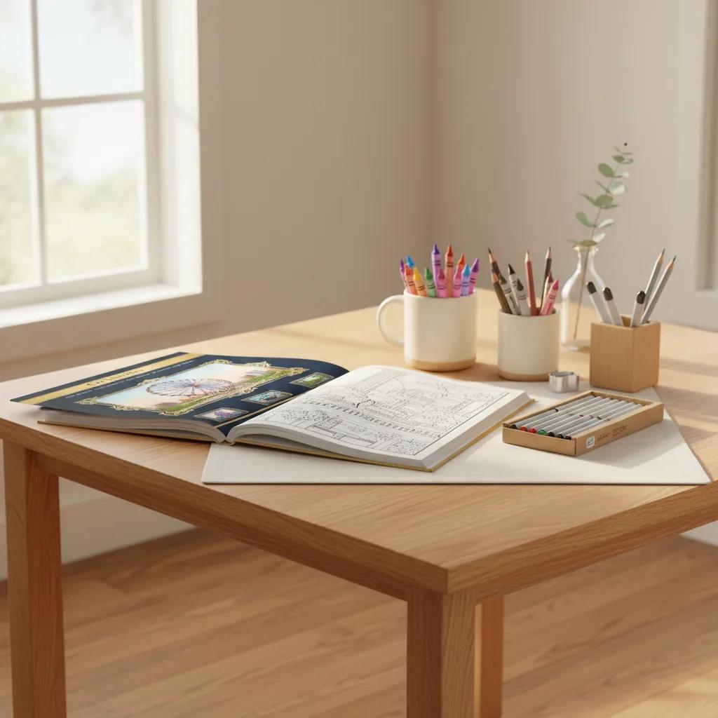 Orlando Landmarks & Thrills: Adult Coloring Book - bookcase