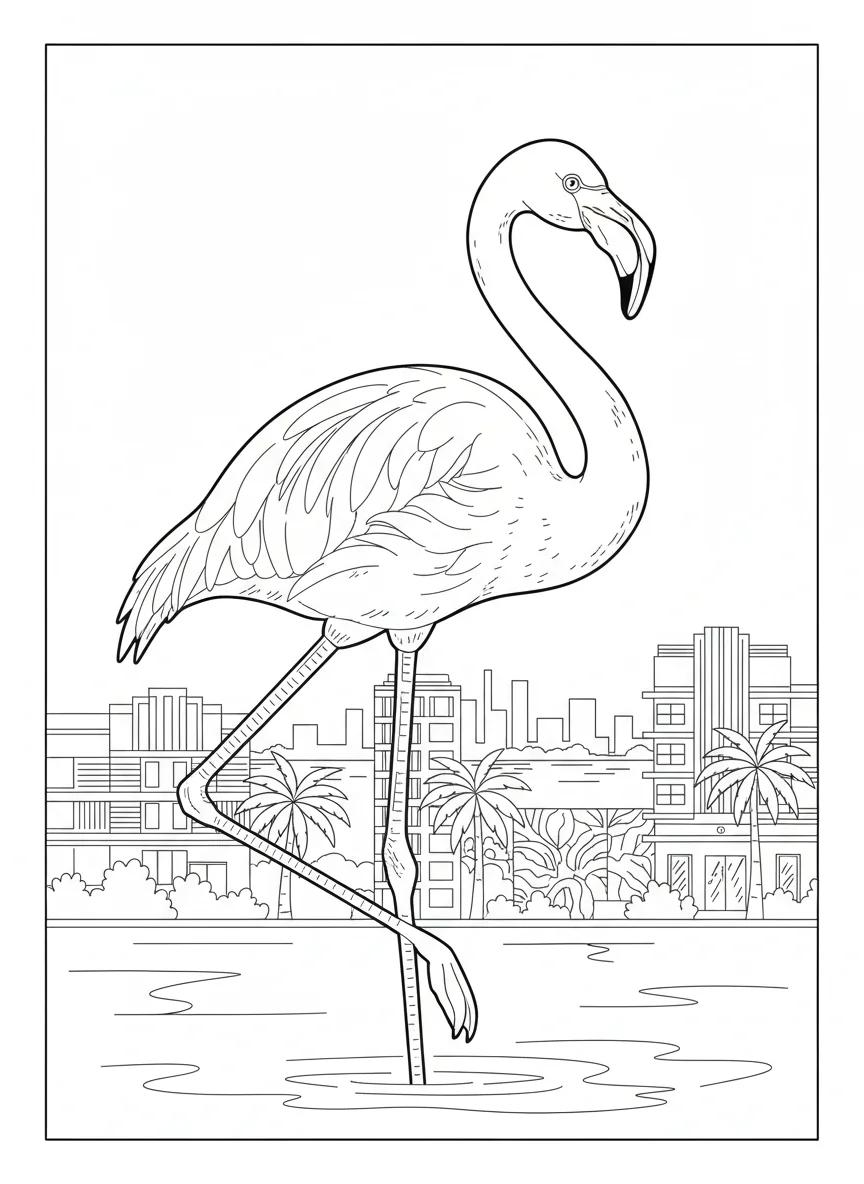 Miami Florida City & Beach Life: Adult Coloring Book - Page 3