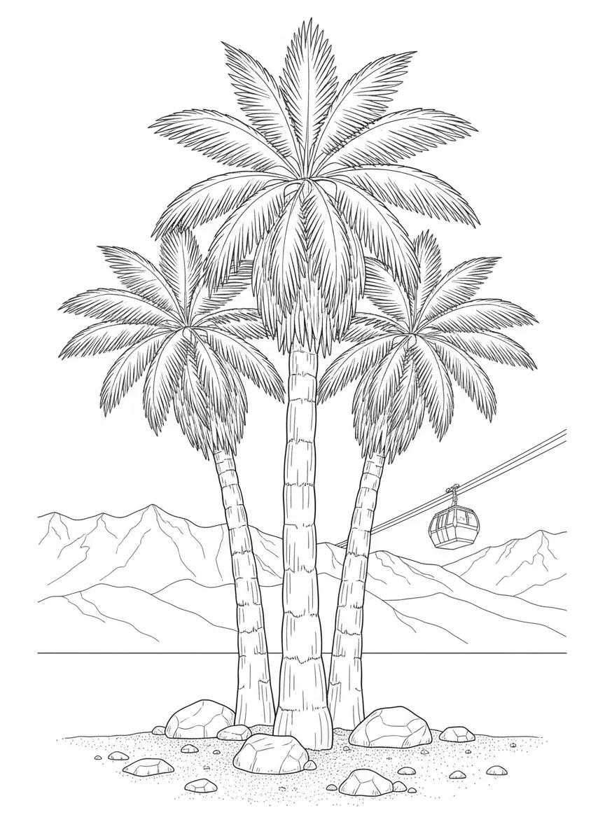 Palm Springs Architecture & Landscapes: Adult Coloring Book - Page 3