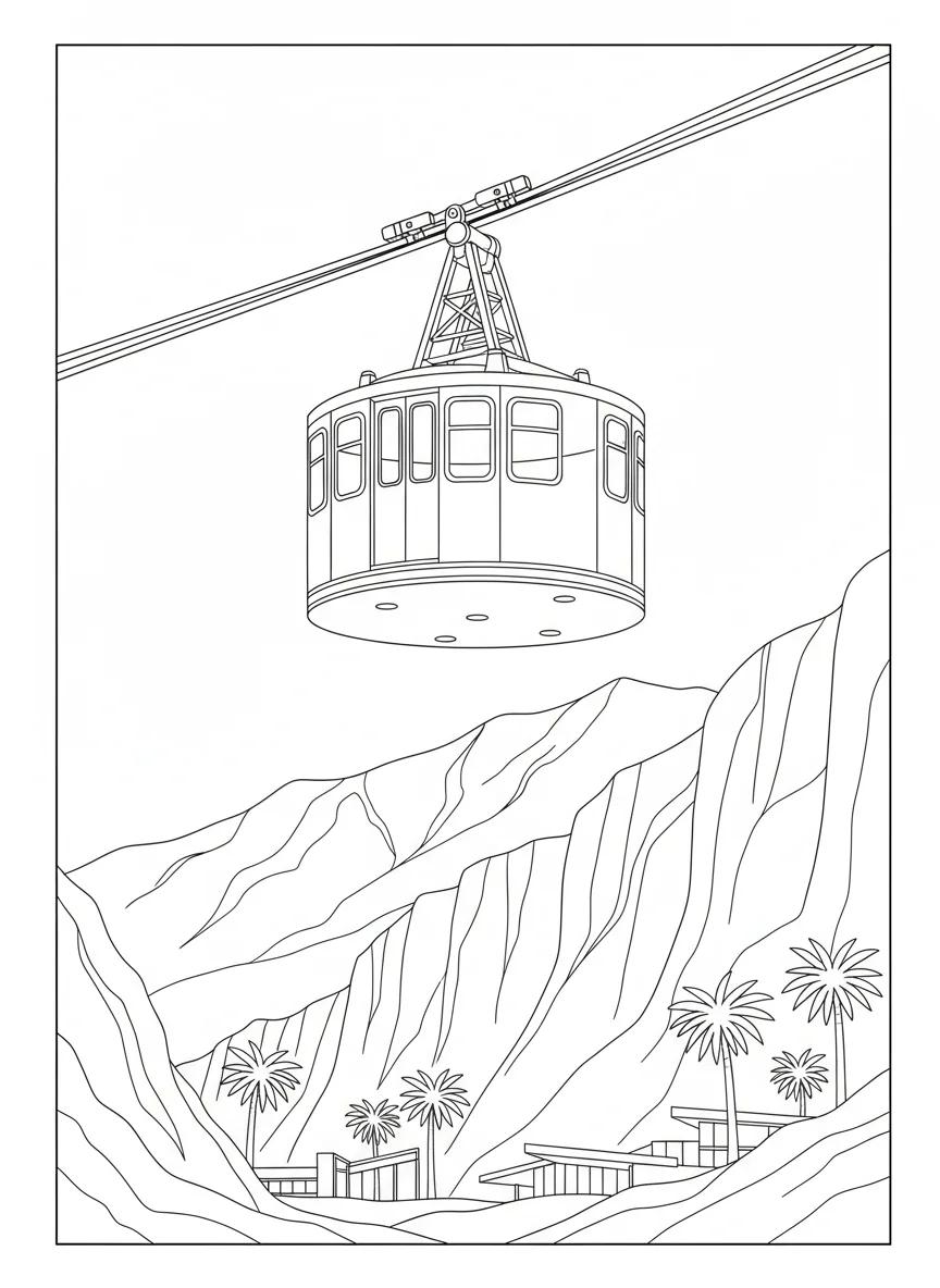 Palm Springs Architecture & Landscapes: Adult Coloring Book - Page 4