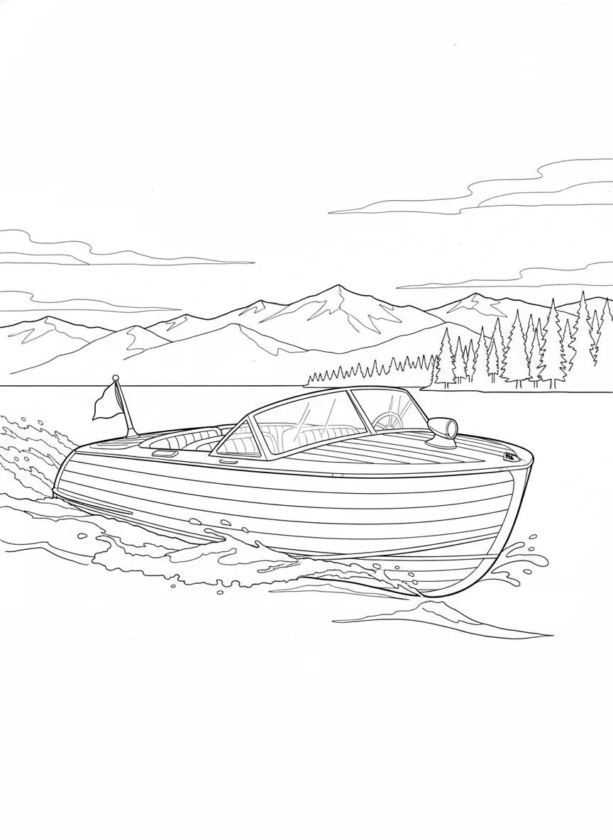 Lake Tahoe Landscapes and Nature: Adult Coloring Book - Page 3