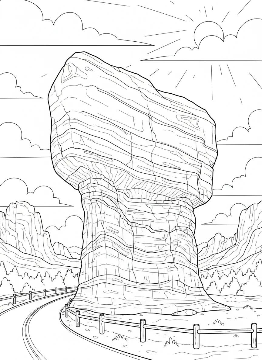Colorado Springs Landmarks & Nature: Adult Coloring Book - Page 4