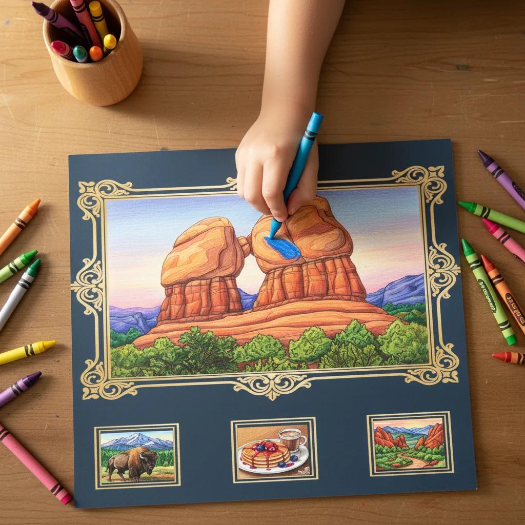 Colorado Springs Landmarks & Nature: Adult Coloring Book - instagram story