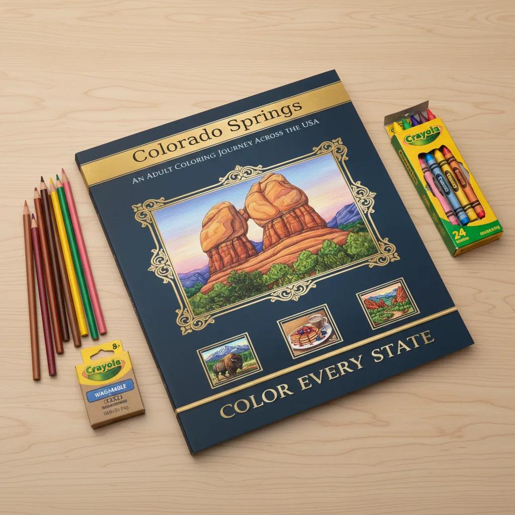 Colorado Springs Landmarks & Nature: Adult Coloring Book - product