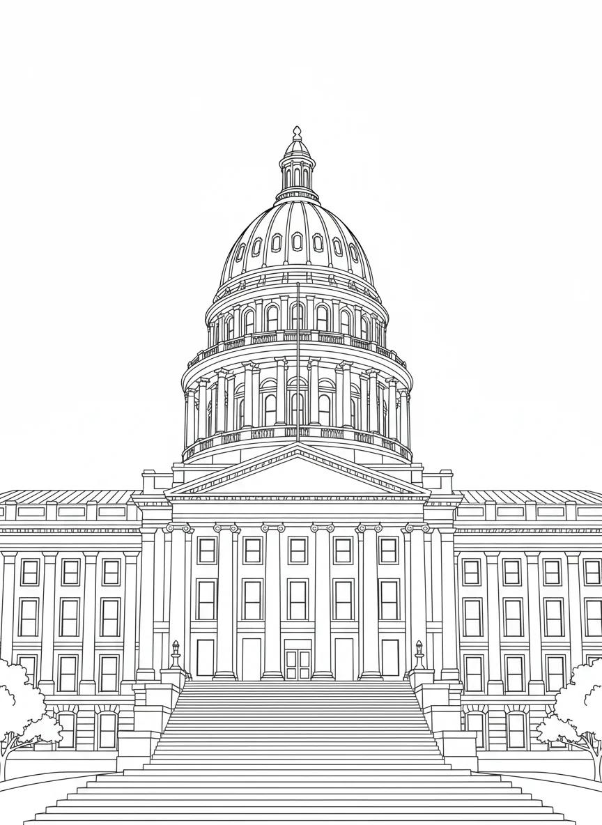 Denver City Landmarks & Architecture: Adult Coloring Book - Page 2