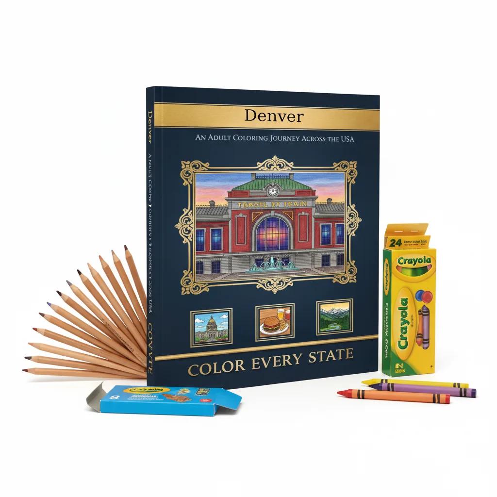 Denver City Landmarks & Architecture: Adult Coloring Book - product