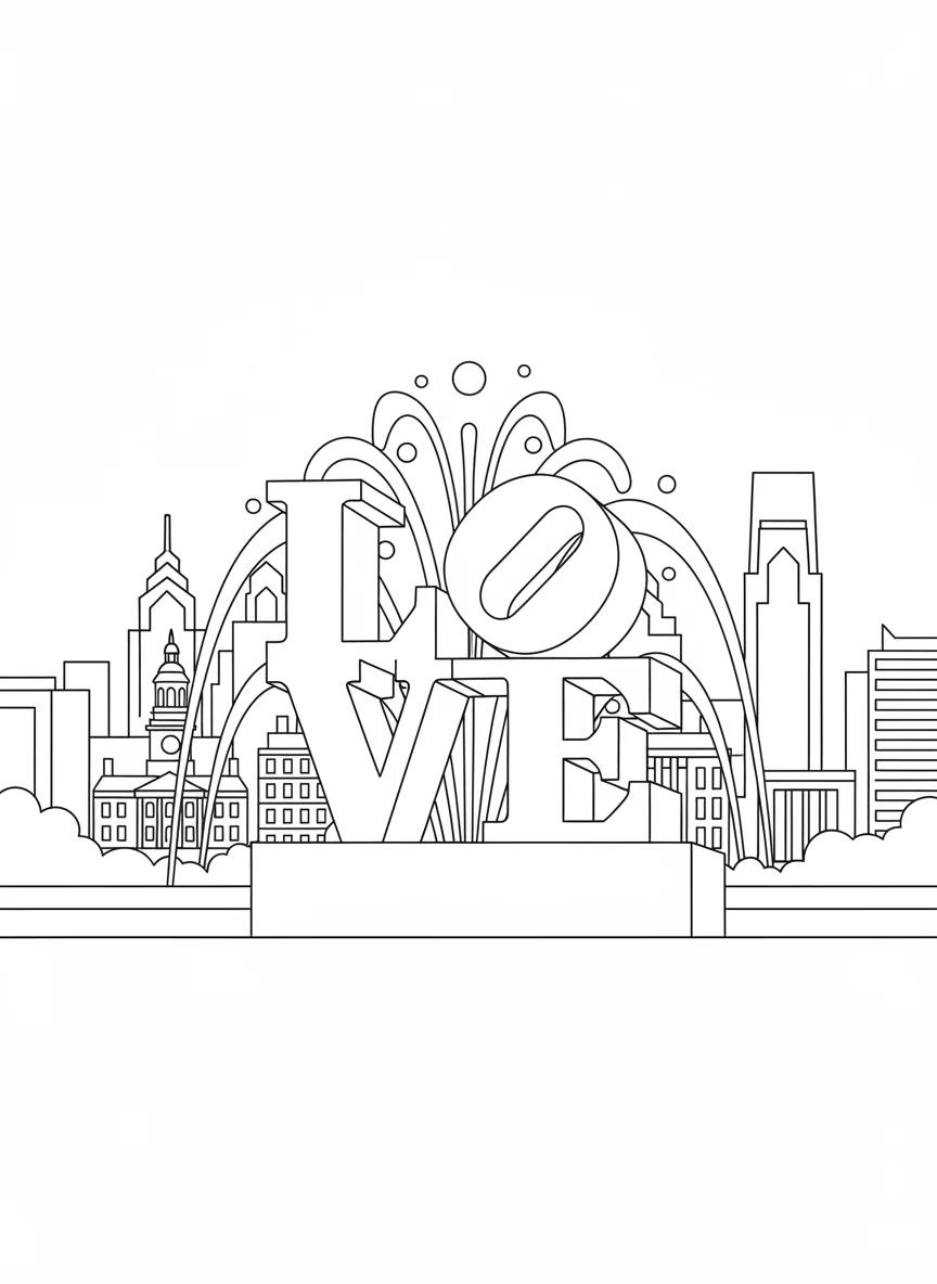 Historic Philadelphia Landmarks: Adult Coloring Book - Page 3