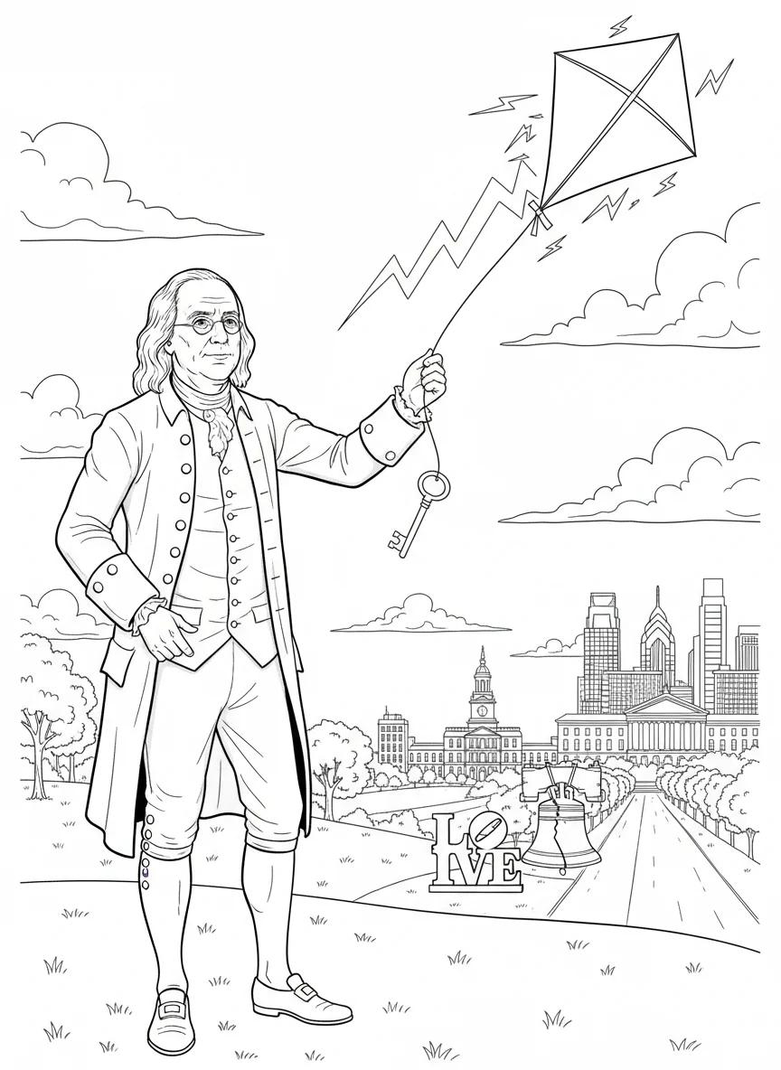 Historic Philadelphia Landmarks: Adult Coloring Book - Page 4