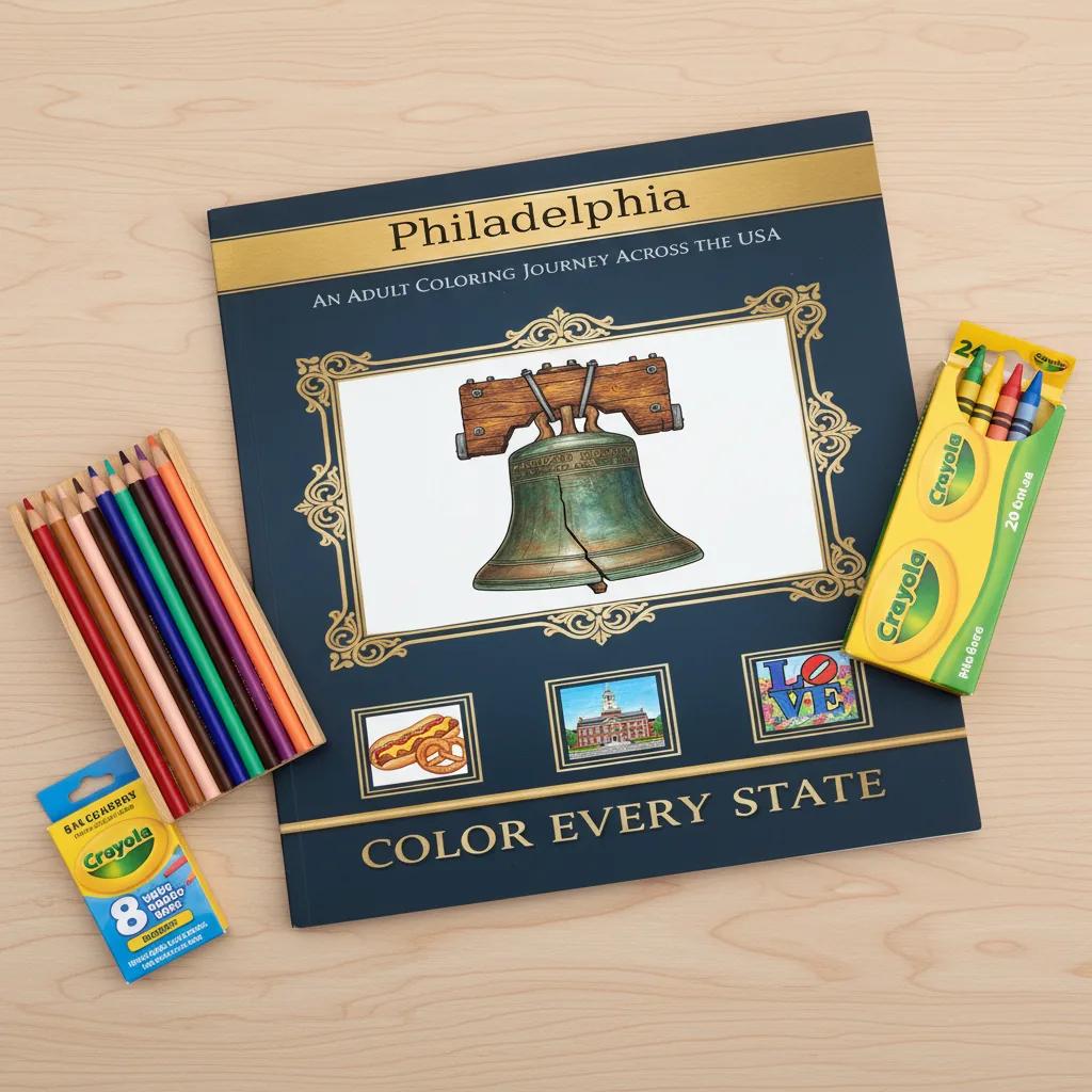 Historic Philadelphia Landmarks: Adult Coloring Book - product