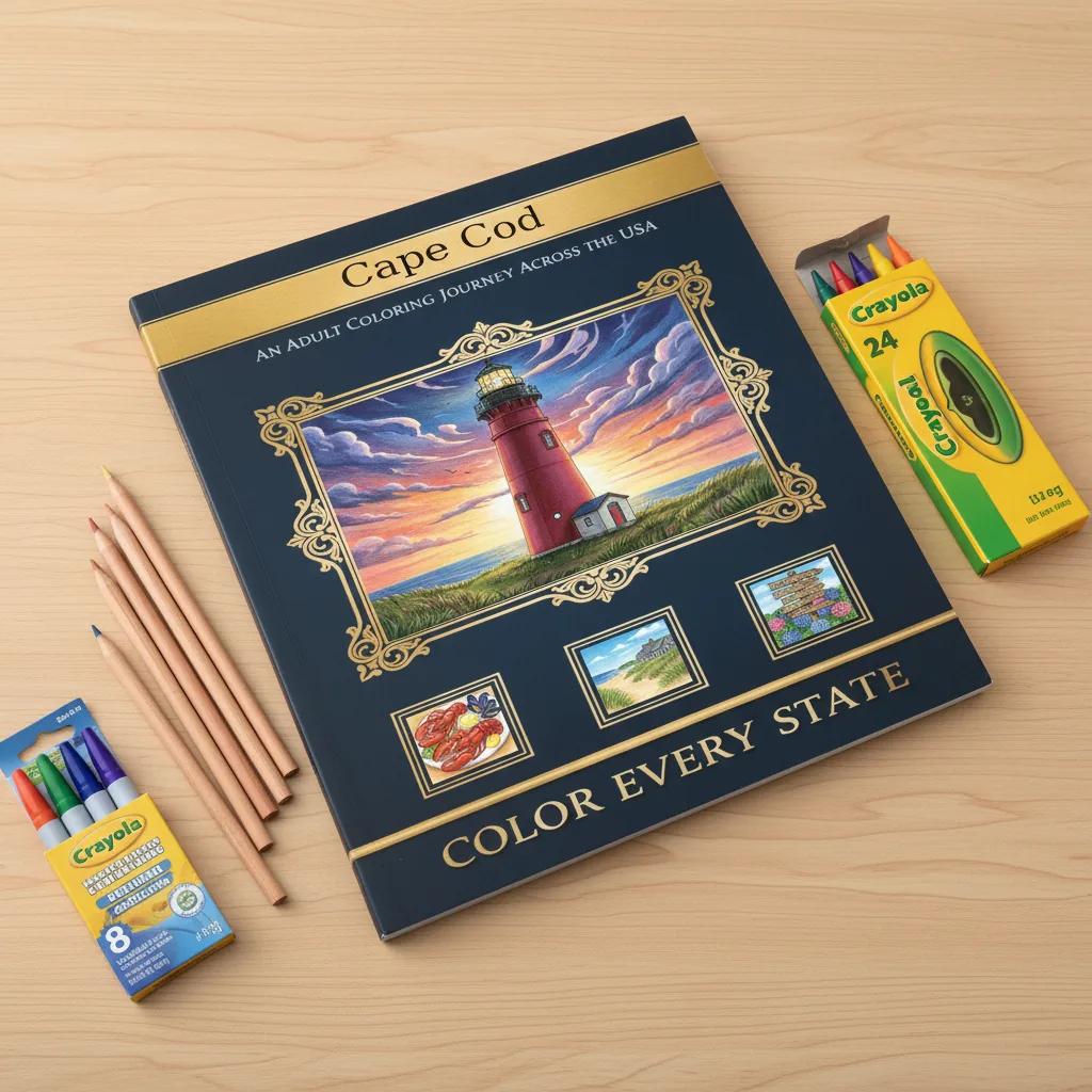 Cape Cod Coastal Scenes: Adult Coloring Book for Relaxation - product