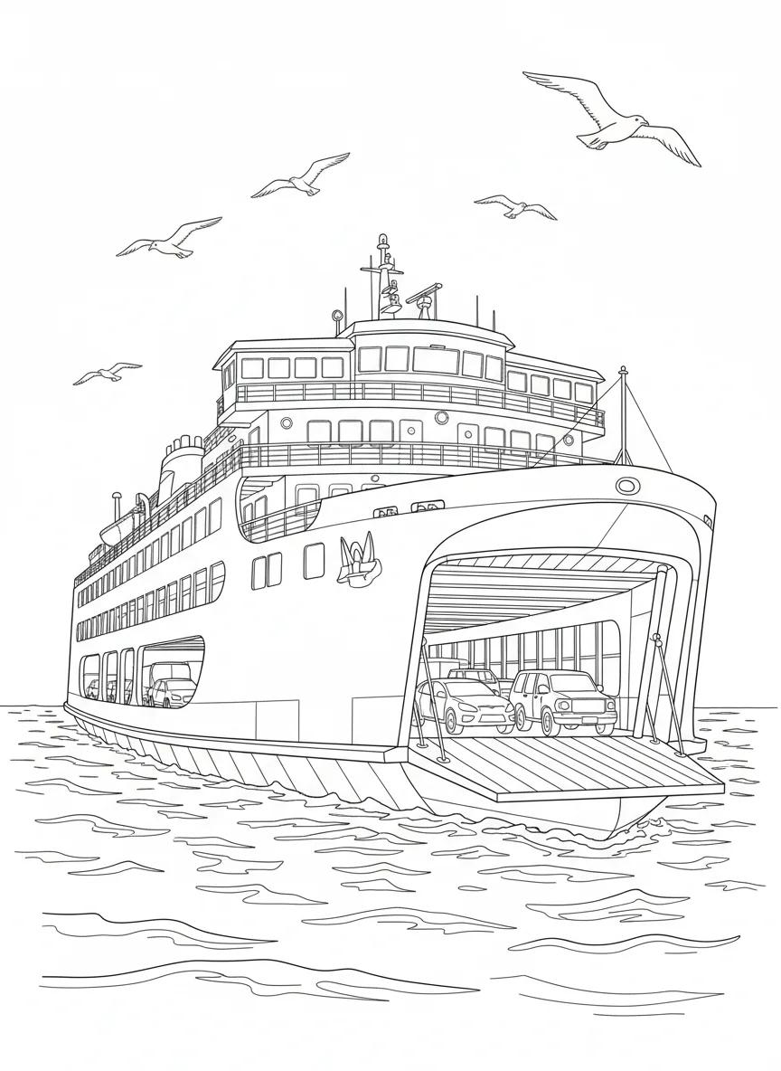 Martha’s Vineyard Island Charm: Adult Coloring Book - Page 1