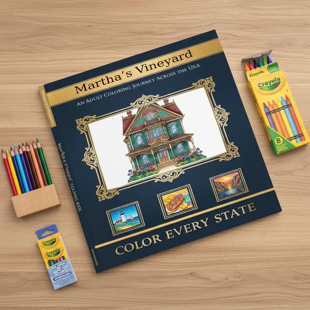 Martha’s Vineyard Island Charm: Adult Coloring Book - product