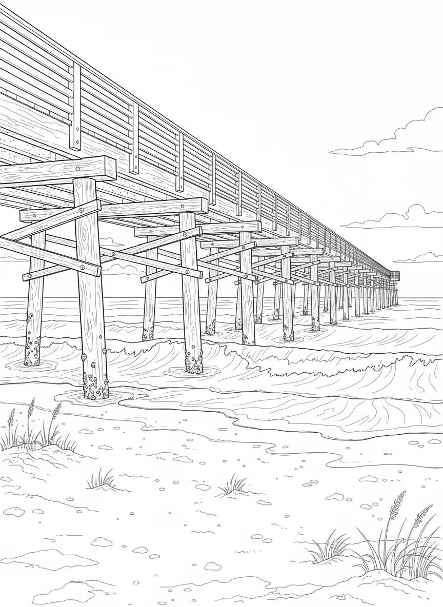 Jacksonville Florida Architecture & Nature: Adult Coloring Book - Page 1