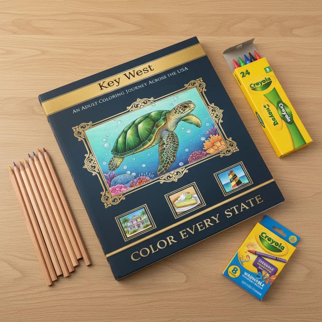 Key West Florida Island Paradise: Adult Coloring Book - product