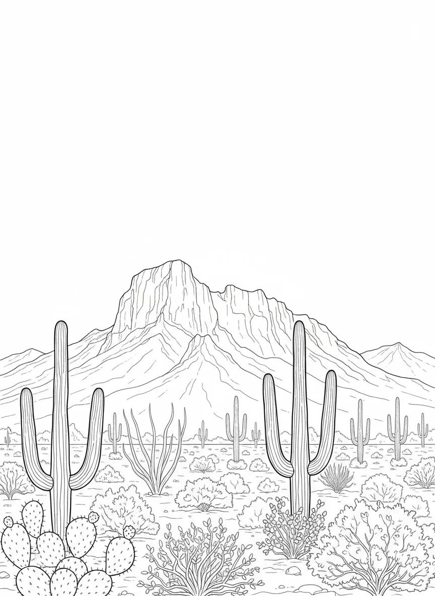 Phoenix Arizona & Sonoran Desert: Adult Coloring Book - Page 3