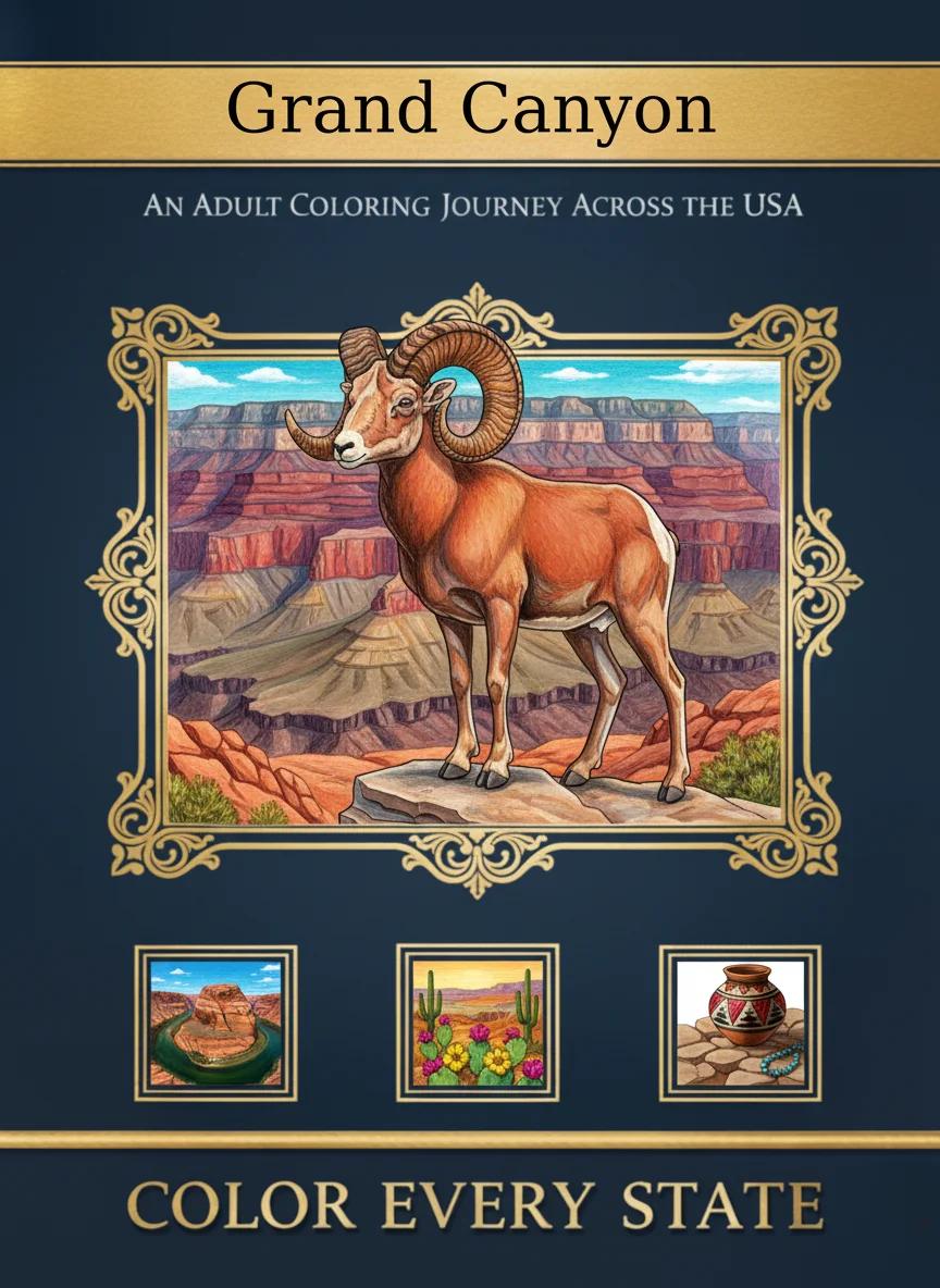 Grand Canyon National Park: Adult Coloring Book Collection - Cover