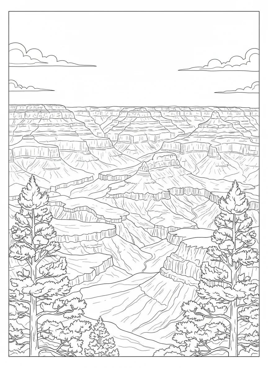 Grand Canyon National Park: Adult Coloring Book Collection - Page 1