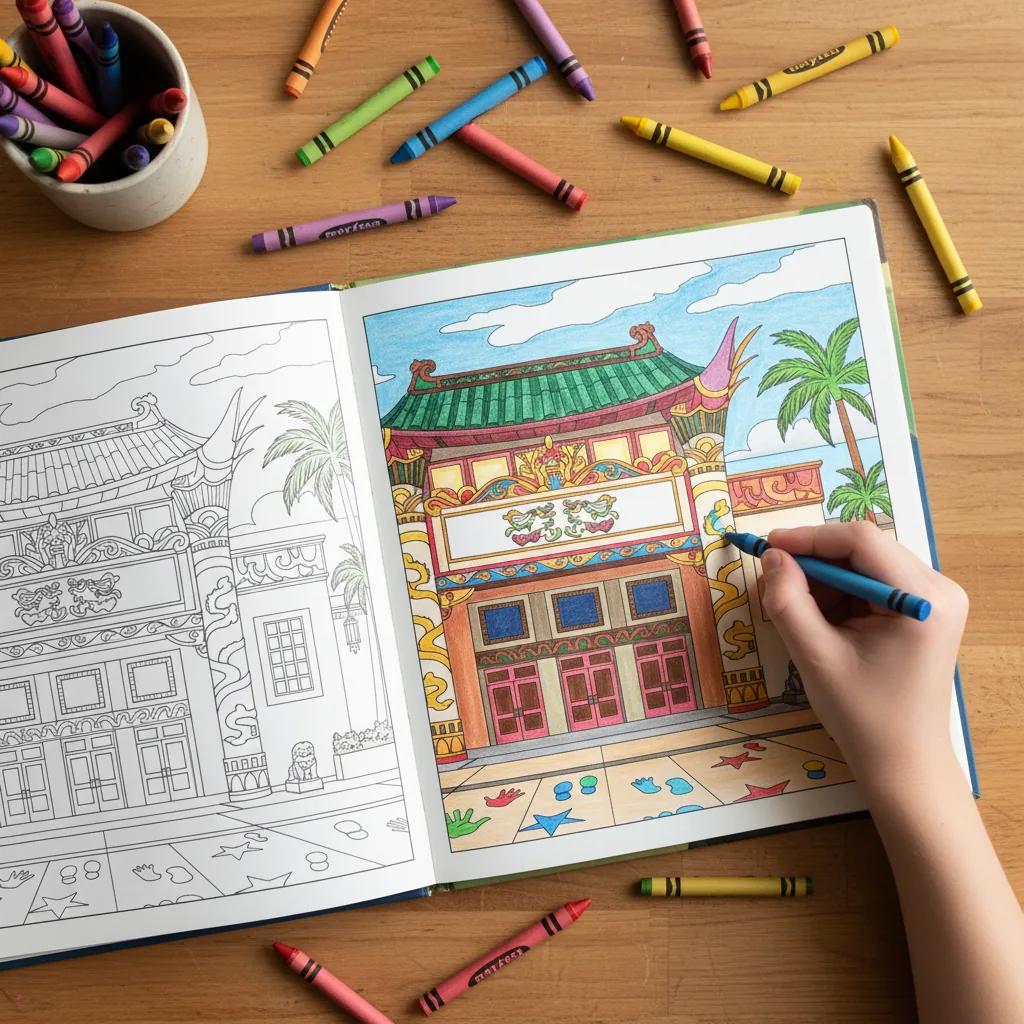 Hollywood Icons & Famous Landmarks: Adult Coloring Book - instagram story