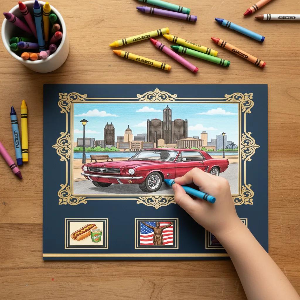 Detroit Cityscapes & Landmarks: Adult Coloring Book - instagram story