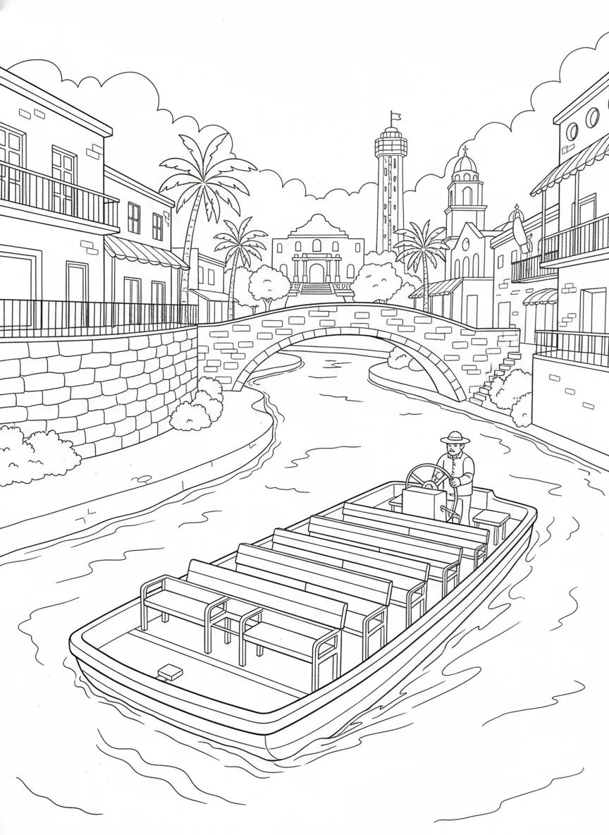 San Antonio Landmarks & Culture: Adult Coloring Book - Page 2