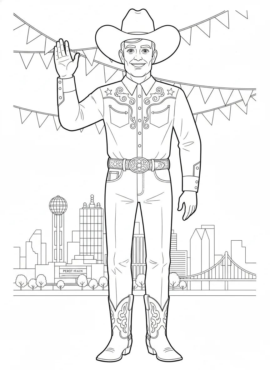 Dallas Texas Landmarks: Detailed Adult Coloring Book - Page 3