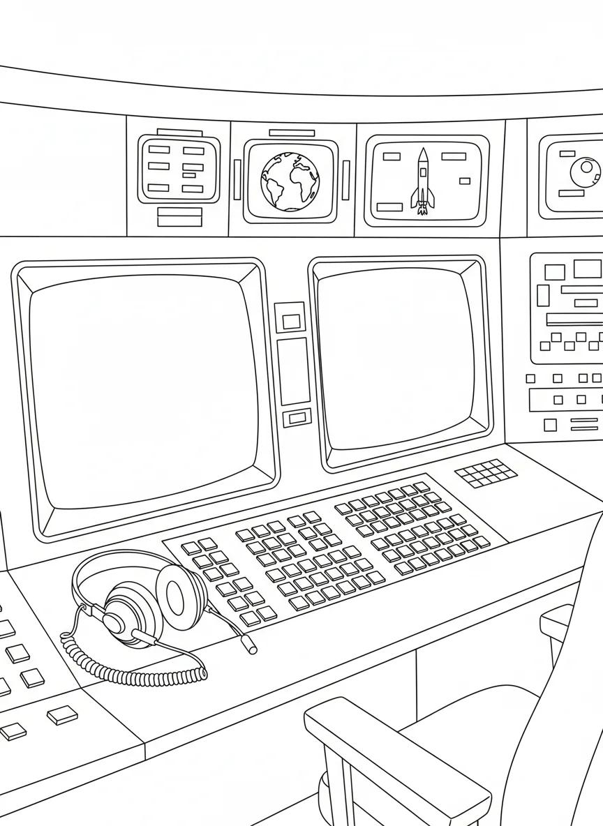 Houston Space City & NASA History: Adult Coloring Book - Page 4