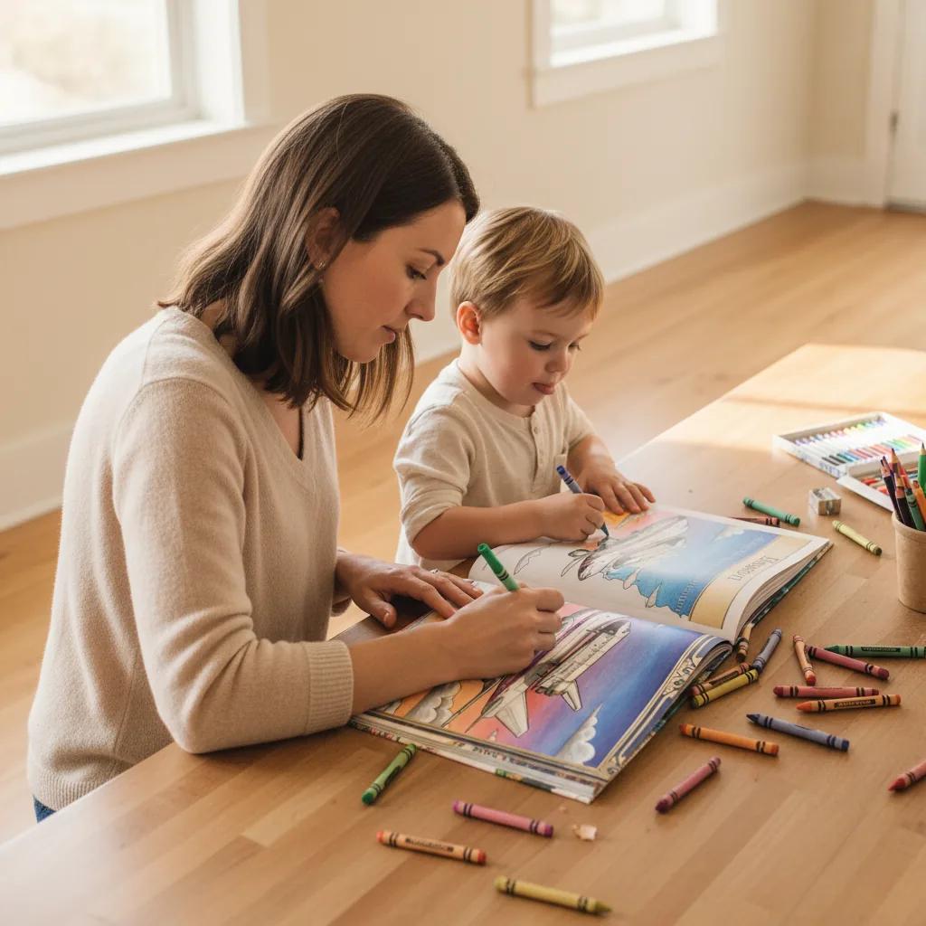 Houston Space City & NASA History: Adult Coloring Book - reading