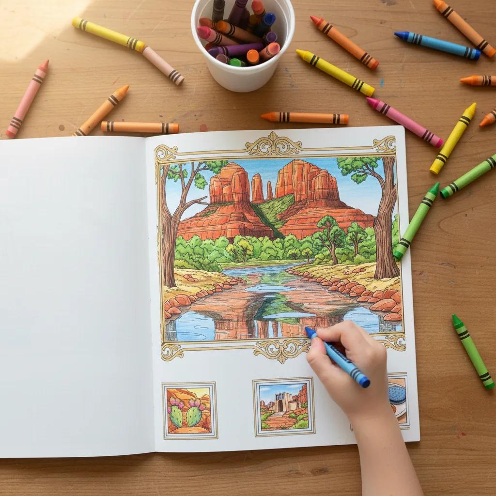 Sedona Desert Scenery & Nature: Adult Coloring Book - instagram story