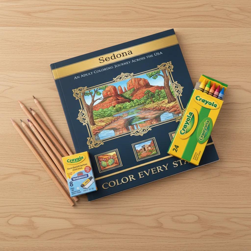 Sedona Desert Scenery & Nature: Adult Coloring Book - product