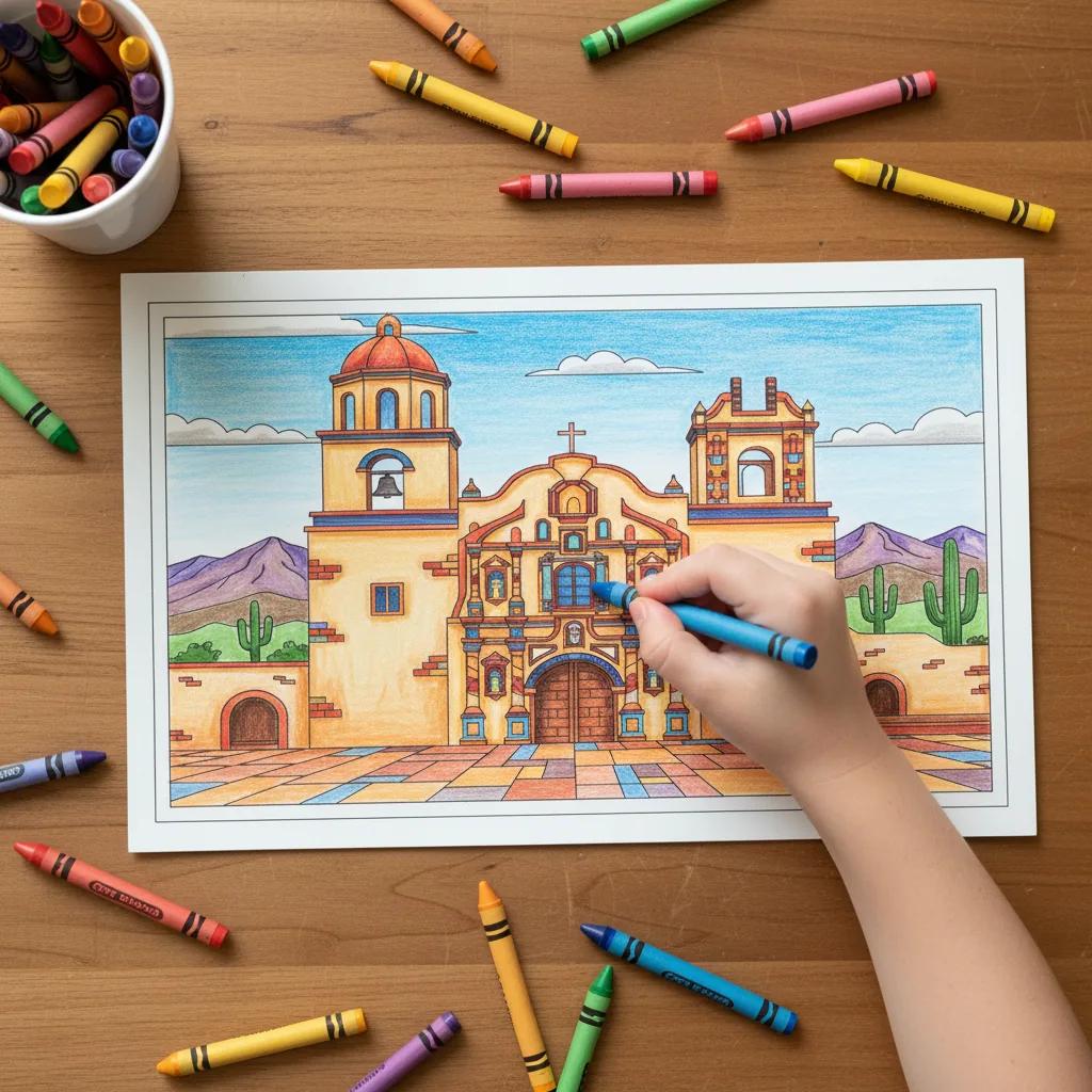 Tucson Arizona Desert Landscapes: Adult Coloring Book - instagram story