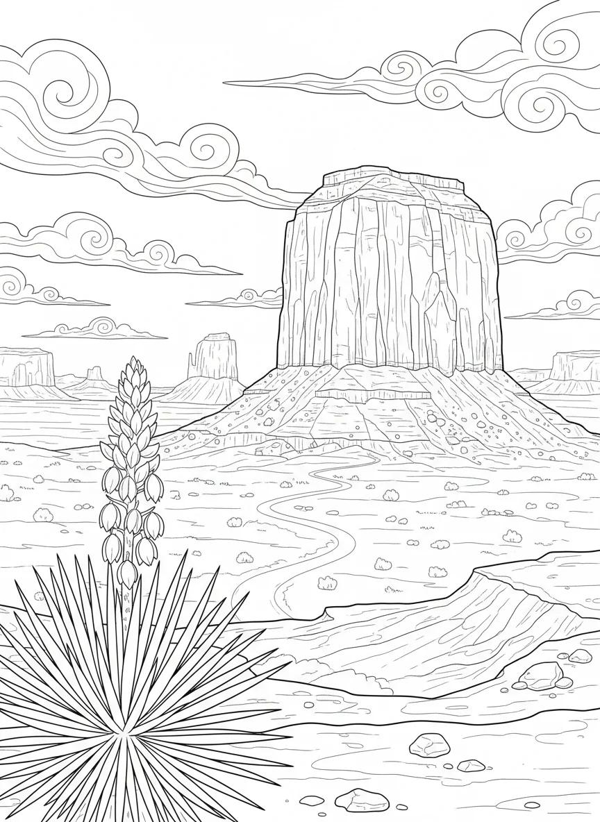 Monument Valley Desert Landscapes: Adult Coloring Book - Page 4