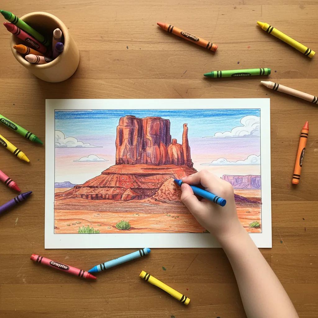 Monument Valley Desert Landscapes: Adult Coloring Book - instagram story