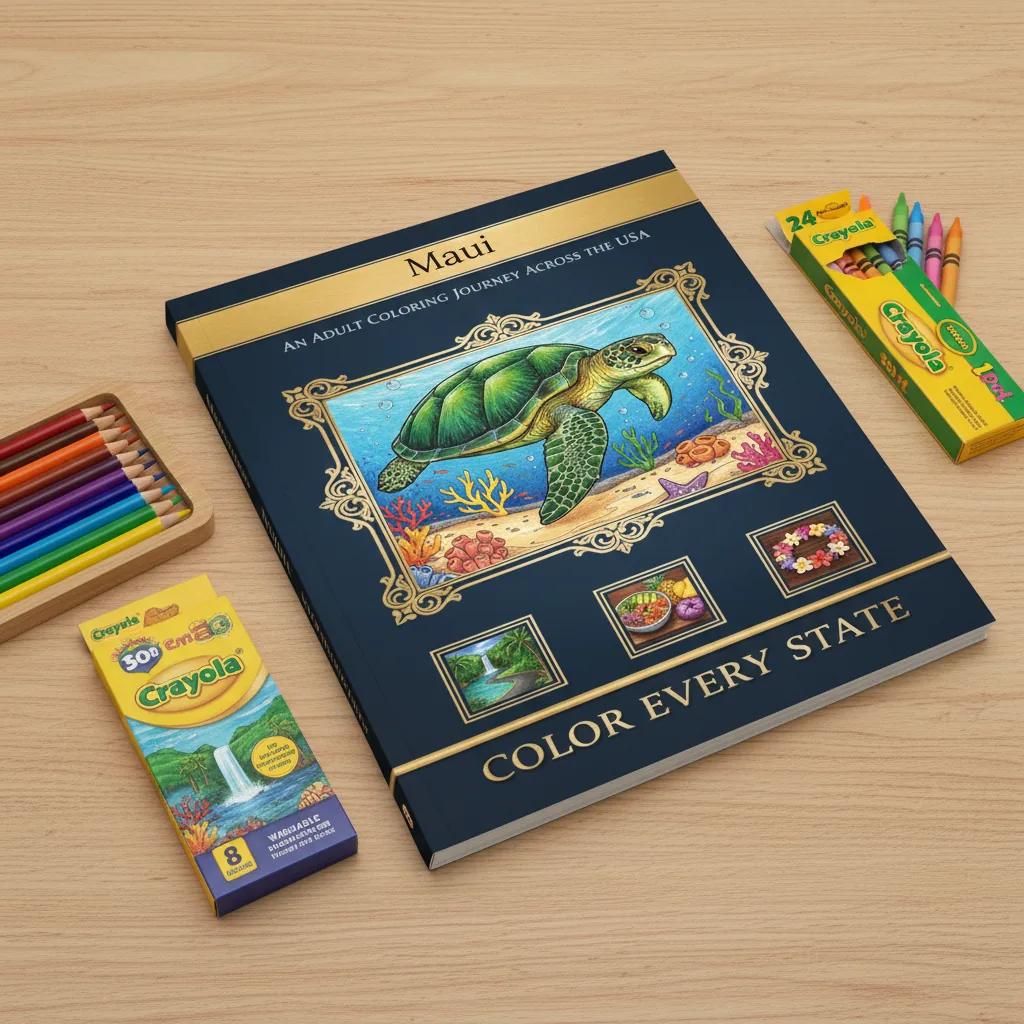 Maui Island Wildlife & Landscapes: Adult Coloring Book - product
