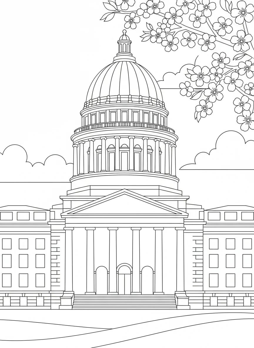 Salt Lake City Landmarks: Detailed Adult Coloring Book - Page 2