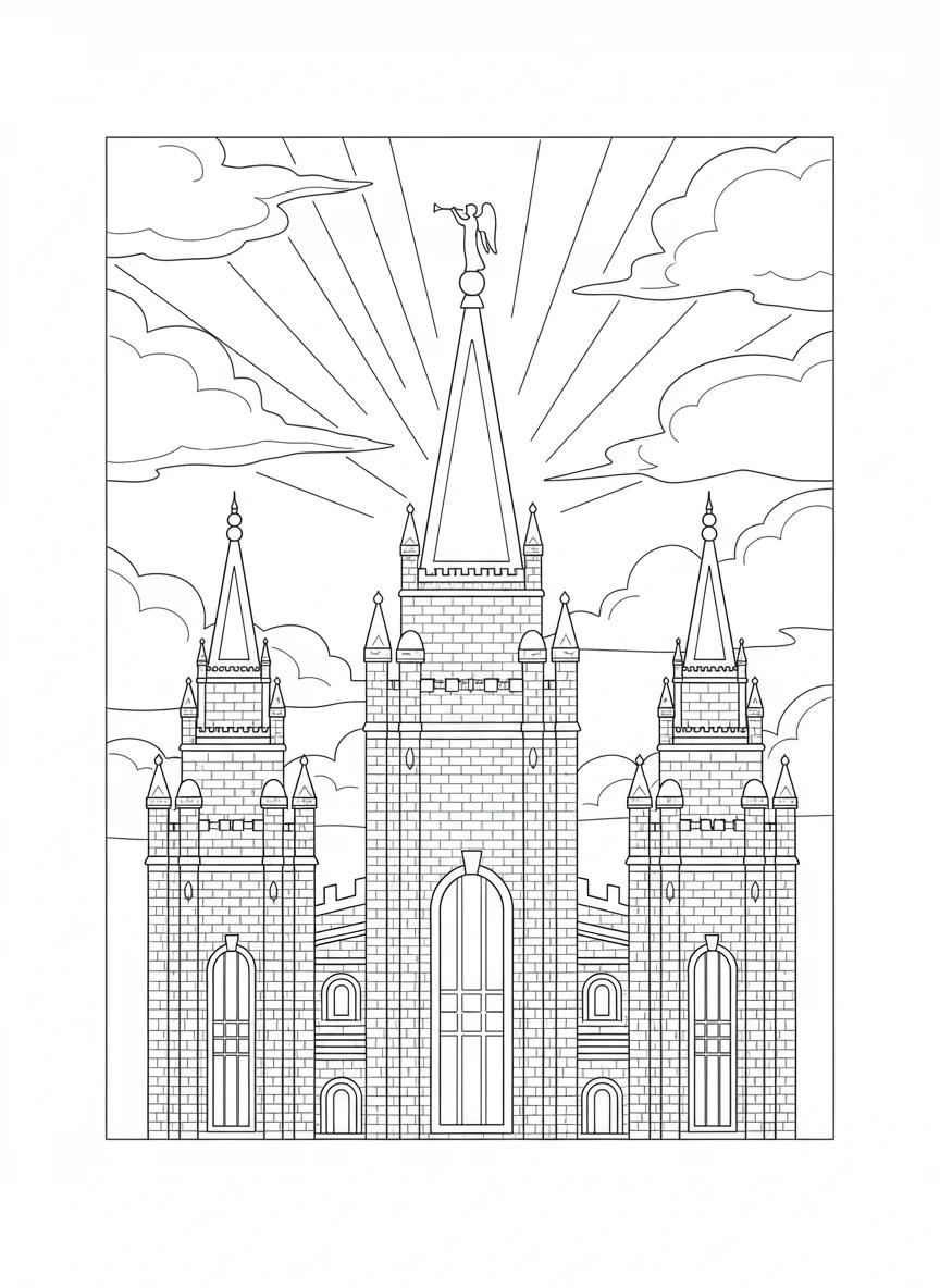 Salt Lake City Landmarks: Detailed Adult Coloring Book - Page 3