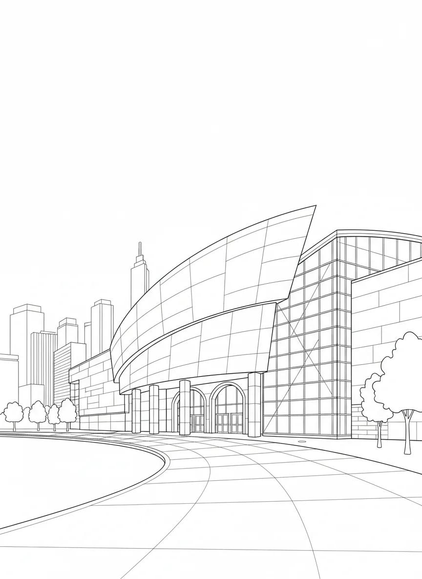 Charlotte Cityscapes & Landmarks: Adult Coloring Book - Page 3