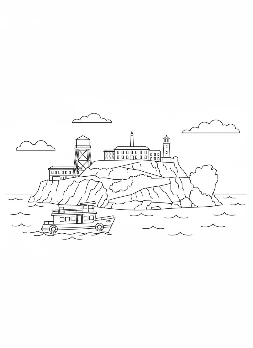 San Francisco City Scenes: Detailed Adult Coloring Book - Page 2