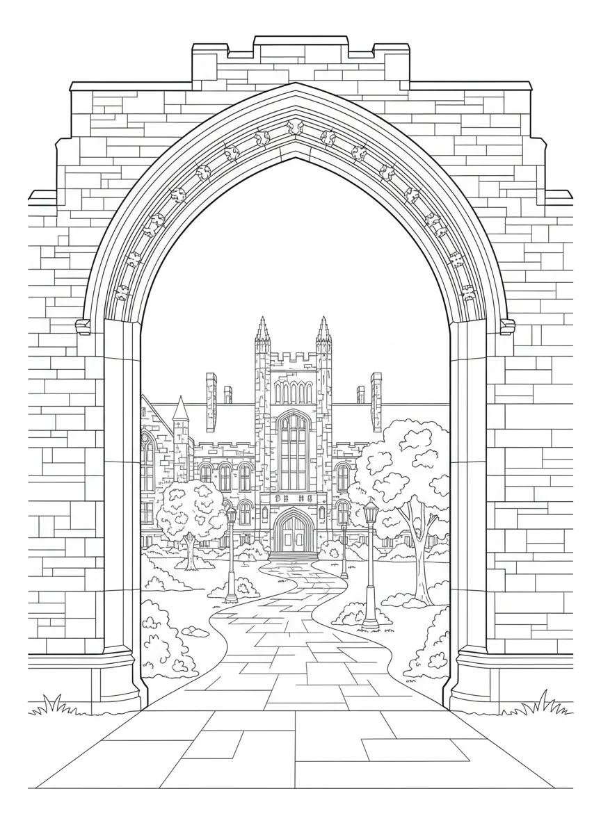 Ann Arbor Michigan: Adult Coloring Book of Landmarks - Page 3