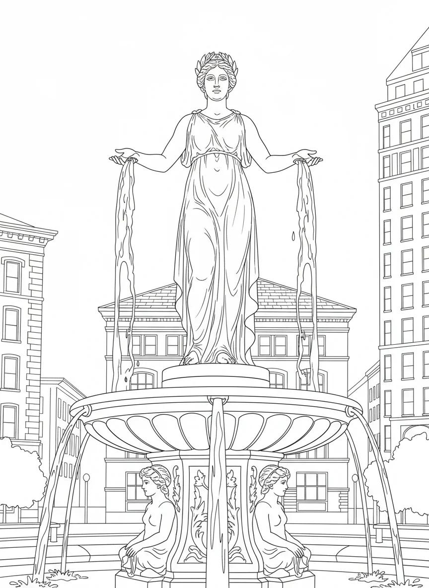 Cincinnati Cityscapes & Landmarks: Adult Coloring Book - Page 2