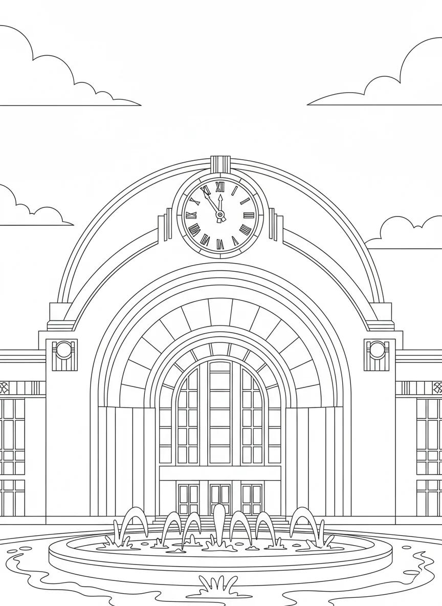 Cincinnati Cityscapes & Landmarks: Adult Coloring Book - Page 3