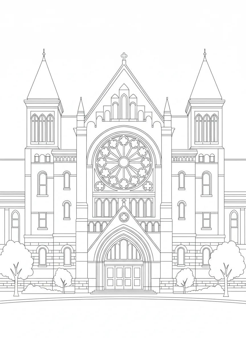 Cincinnati Cityscapes & Landmarks: Adult Coloring Book - Page 4