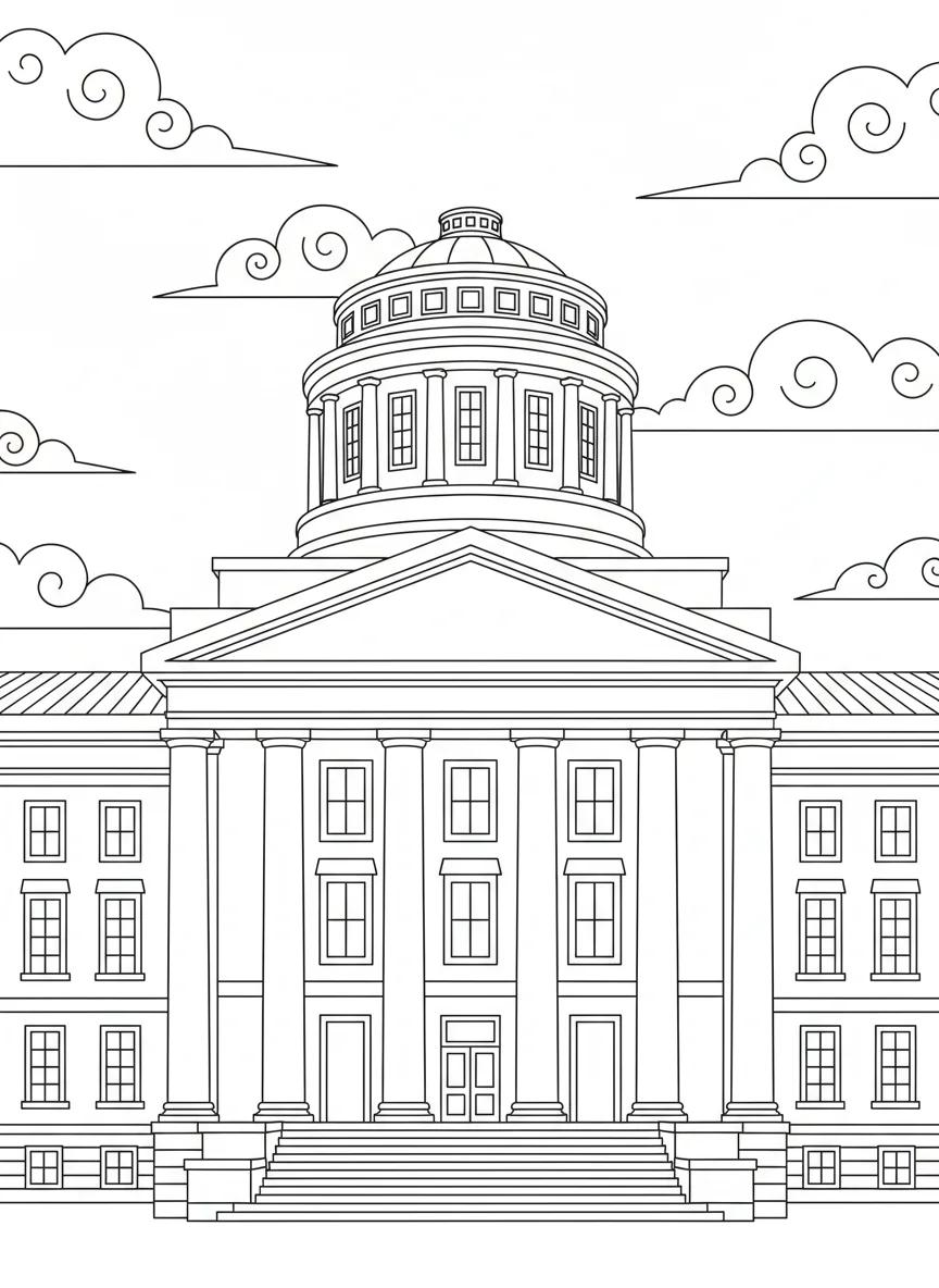 Columbus Ohio Landmarks & Cityscapes: Adult Coloring Book - Page 2