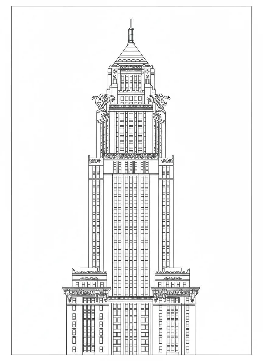 Columbus Ohio Landmarks & Cityscapes: Adult Coloring Book - Page 3