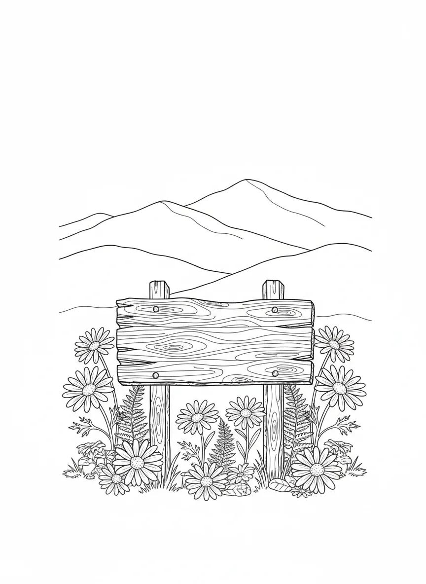 Asheville North Carolina Landmarks: Adult Coloring Book - Page 1