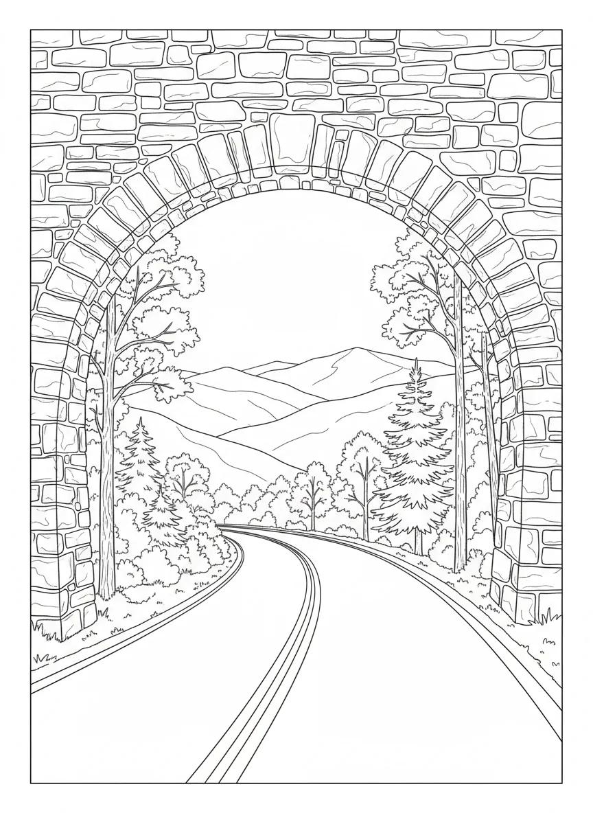 Asheville North Carolina Landmarks: Adult Coloring Book - Page 4