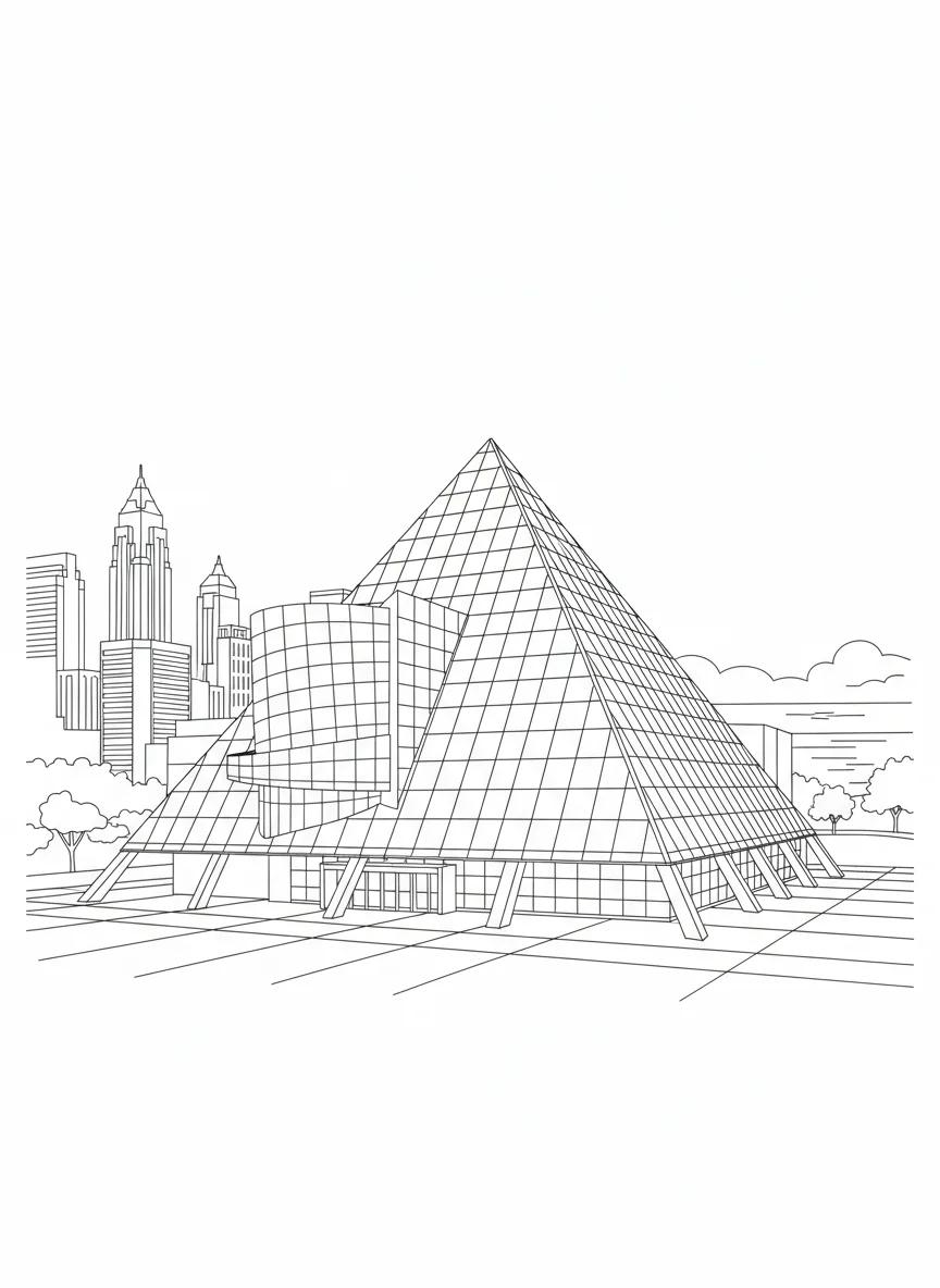 Cleveland Ohio Landmarks & Cityscapes: Adult Coloring Book - Page 4