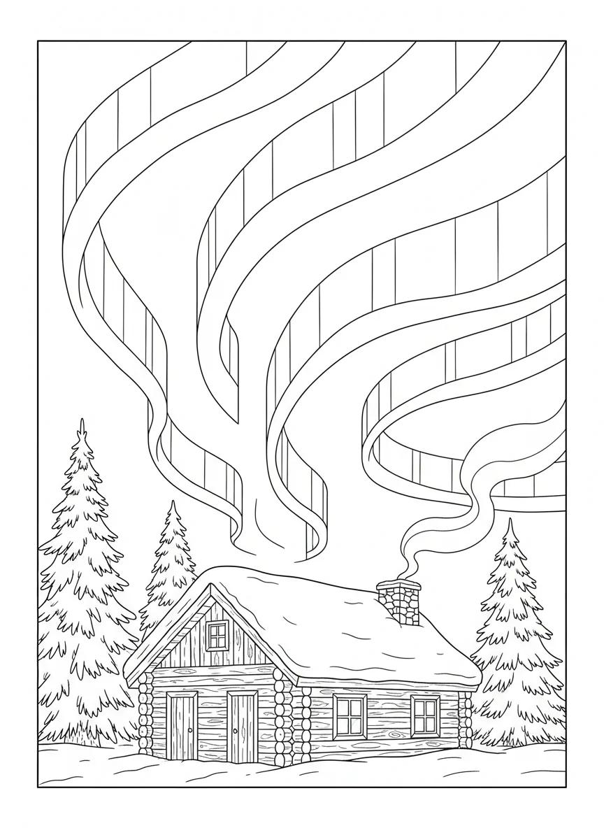 Fairbanks Alaska Wildlife and Scenery: Adult Coloring Book - Page 2